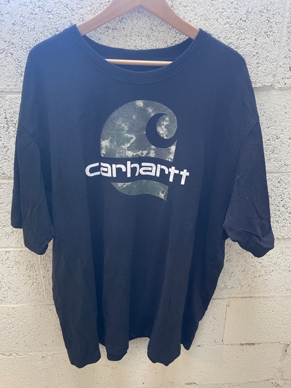 Carhartt Black Tee with Faded Graphic Logo